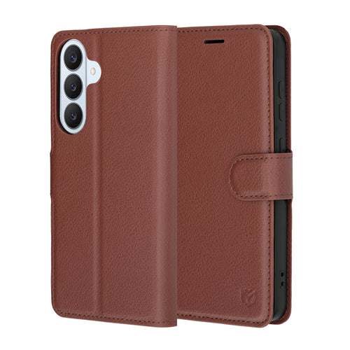 Husa pentru Samsung Galaxy S26 Plus, Techsuit Leather Folio, maro