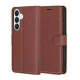 Husa pentru Samsung Galaxy S26, Techsuit Leather Folio, maro