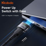Adaptor Mcdodo OTG Adapter (OT-8850), Type-C to MagSafe 3, 140W, Aliaj Aluminiu, Indicator LED, pentru MacBook Air/pro