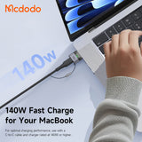 Adaptor Mcdodo OTG Adapter (OT-8850), Type-C to MagSafe 3, 140W, Aliaj Aluminiu, Indicator LED, pentru MacBook Air/pro