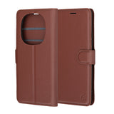 Husa pentru Xiaomi Redmi Note 15 4G, Techsuit Leather Folio, maro