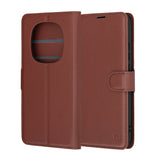 Husa pentru Xiaomi Redmi Note 15 Pro 5G, Techsuit Leather Folio, maro