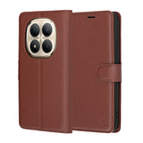 Husa pentru Xiaomi Redmi Note 15 Pro+ 5G, Techsuit Leather Folio, maro