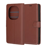 Husa pentru Xiaomi Redmi Note 15 Pro+ 5G, Techsuit Leather Folio, maro
