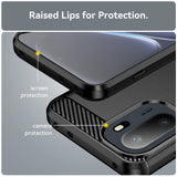 Husa pentru OnePlus 15R, Techsuit Carbon Silicone, albastru