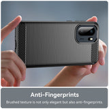 Husa pentru OnePlus 15R, Techsuit Carbon Silicone, albastru