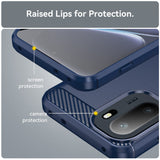 Husa pentru OnePlus 15R, Techsuit Carbon Silicone, albastru