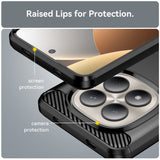Husa pentru Xiaomi Redmi Note 15 Pro 4G, Techsuit Carbon Silicone, albastru