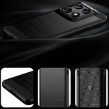 Husa pentru Motorola Signature, Techsuit Carbon Silicone, negru