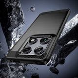 Husa pentru Motorola Signature, Techsuit Carbon Silicone, negru
