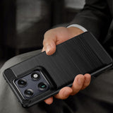 Husa pentru Motorola Signature, Techsuit Carbon Silicone, negru