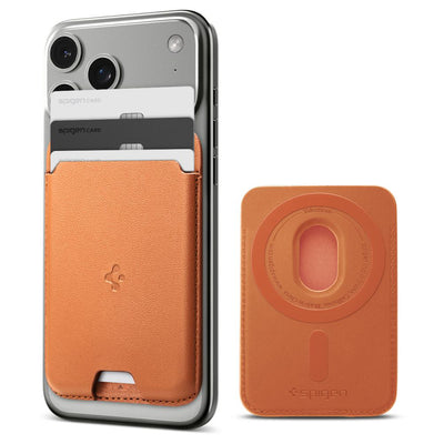 Portofel Spigen Valentinus Wallet MagFit (AFA11339), portocaliu