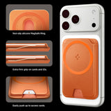 Portofel Spigen Valentinus Wallet MagFit+ (AFA11340), portocaliu