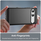 Husa pentru Sony Xperia 10 VII, Techsuit Carbon Silicone, negru