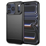Husa pentru iPhone 17 Pro, Techsuit Carbon Silicone, albastru