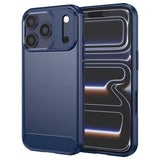 Husa pentru iPhone 17 Pro, Techsuit Carbon Silicone, albastru