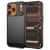 Husa pentru iPhone 17 Pro Max, Techsuit Carbon Silicone, albastru