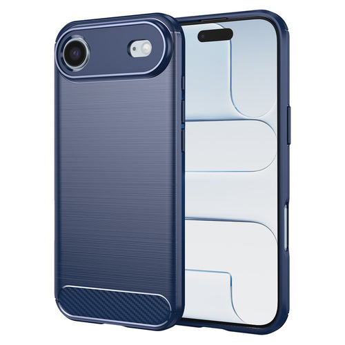 Husa pentru iPhone 17 Air, Techsuit Carbon Silicone, albastru