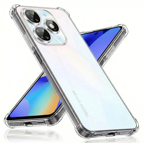 Husa pentru Tecno Spark 20, Techsuit Shockproof Clear Silicone, transparenta