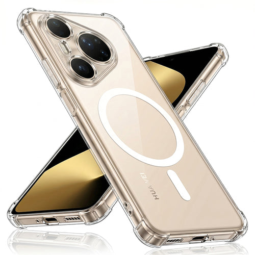 Husa pentru Huawei Pura 80 Ultra, Techsuit Shockproof Clear Silicone MagSafe, transparenta
