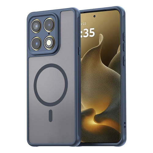 Husa pentru Motorola Signature, Techsuit HaloFrost II MagSafe, bleumarin