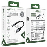 Adaptor Acefast Audio Adapter (J12), Type-C Male to Jack 3.5mm Female, Plug & Play, High-Fidelity Sound, No Delay