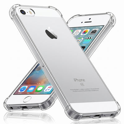 Husa pentru iPhone 5/ 5s/ SE, Techsuit Shockproof Clear Silicone, transparenta
