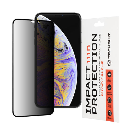 Folie de protectie pentru iPhone 11 Pro Max, Techsuit 111D Privacy Full Glue