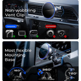 Suport auto Lisen cu Incarcare Wireless (YL0225070006), Magnetic, pentru Grila ventilatie & Smooth Surface, Universal, 15W, negru