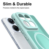 Husa pentru Motorola Edge 70 Fusion, Techsuit HaloFrost II MagSafe, verde menta