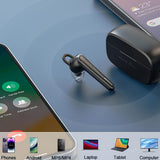 Casca Bluetooth Techsuit Voicera (CB3), Bluetooth 5.1, Hands-Free, Anulare zgomot Microfon, 50h Talk Time, negru