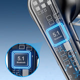 Casca Bluetooth Techsuit Voicera (CB3), Bluetooth 5.1, Hands-Free, Anulare zgomot Microfon, 50h Talk Time, negru