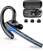Casca Bluetooth Techsuit Vocelis Pro (CB4), Bluetooth 5.1, Carlig Design, Anulare zgomot Microfon, 500mAh, albastru