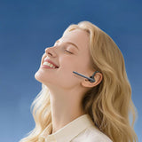 Casca Bluetooth Techsuit Vocelis Pro (CB4), Bluetooth 5.1, Carlig Design, Anulare zgomot Microfon, 500mAh, albastru