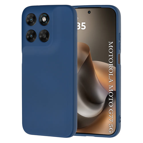 Husa pentru Motorola Moto G77, Techsuit SoftFlex, bleumarin