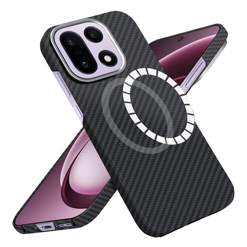 Husa pentru OnePlus 15, Techsuit Aramid Fiber MagSafe, negru