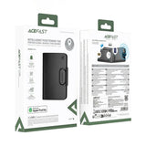 Dispozitiv anti-pierdere Acefast Smart Passport Cover (S6), Apple Find My, Integrat Tracker, Slim Design, PU Piele, negru