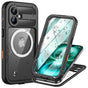 Husa pentru iPhone 16, ShellBox Waterproof IP68 Case, negru