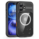 Husa pentru iPhone 16, ShellBox Waterproof IP68 Case, negru