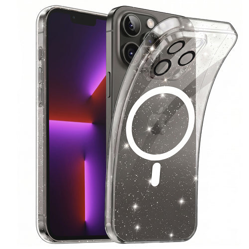 Husa pentru iPhone 13 Pro, Techsuit SparkleSkin MagSafe Series, transparenta
