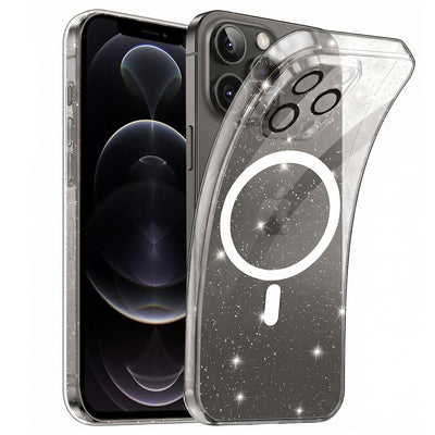 Husa pentru iPhone 12 Pro, Techsuit SparkleSkin MagSafe Series, transparenta