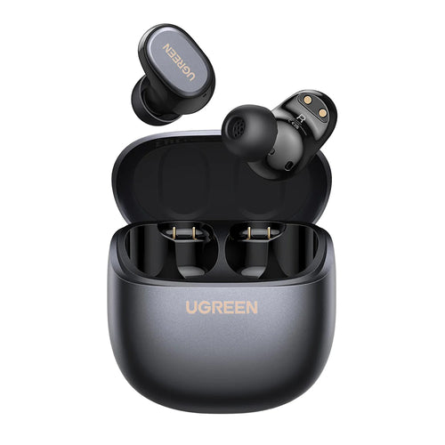 Casti wireless UGREEN Dots (75628), Bluetooth 6.0, Hi-Fi Sound, ENC Reducere zgomot, HD Calls, IPX5, 500mAh, App, negru