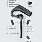 Casca Bluetooth Techsuit Premium PowerTalks (G6), Dual Microfon Anulare zgomot, Bluetooth V5.1, 100H Talk Time, negru