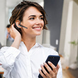 Casca Bluetooth Techsuit Premium PowerTalks (G6), Dual Microfon Anulare zgomot, Bluetooth V5.1, 100H Talk Time, negru