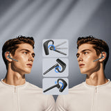 Casca Bluetooth Techsuit Premium PowerTalks (G6), Dual Microfon Anulare zgomot, Bluetooth V5.1, 100H Talk Time, negru