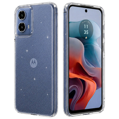 Husa pentru Motorola Moto G34, Techsuit SparkleSkin Series, transparenta