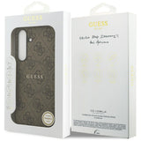 Husa pentru Samsung Galaxy S25 FE, Guess 4G Ring Classic Logo MagSafe (GUHMS25FEG4GFRW), maro