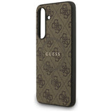 Husa pentru Samsung Galaxy S25 FE, Guess 4G Ring Classic Logo MagSafe (GUHMS25FEG4GFRW), maro