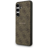 Husa pentru Samsung Galaxy S25 FE, Guess 4G Ring Classic Logo MagSafe (GUHMS25FEG4GFRW), maro