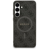 Husa pentru Samsung Galaxy S25 FE, Guess 4G Ring Classic Logo MagSafe (GUHMS25FEG4GFRK), negru